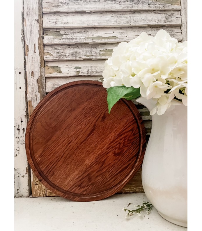 Vintage Wood Tray/Riser - Beautiful Dark Wood